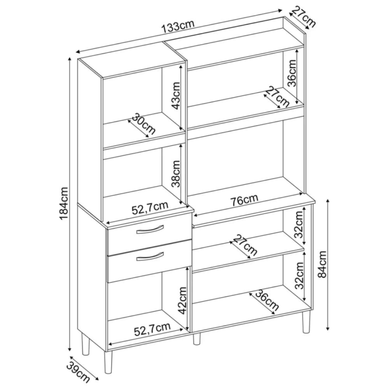 Olvera Kitchen Cabinet - Stylish and Functional Storage Solution