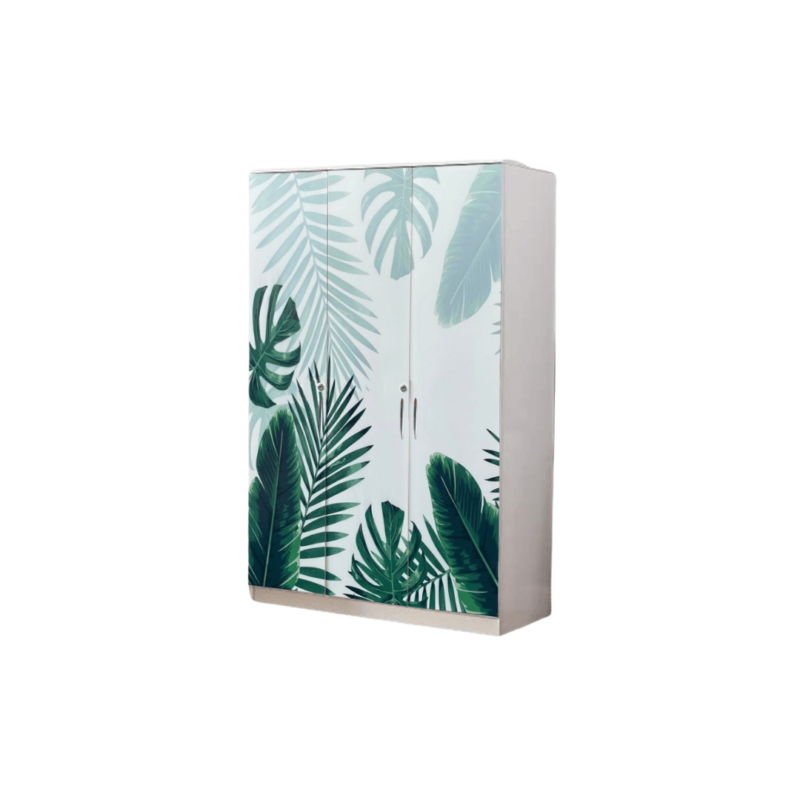 Forest 3-Door Metal Wardrobe, showcasing its spacious design and durable metal construction, perfect for organizing clothes and accessories.