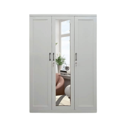 Boston 3 Door Metal Wardrobe - Modern and Practical Storage Solution