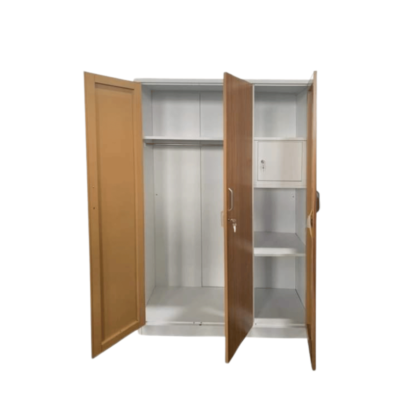 Brent 3 Door Metal Wardrobe - Stylish and Spacious Wardrobe Design