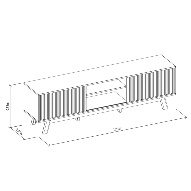 Franco TV Rack - 70" - Modern and Functional TV Stand