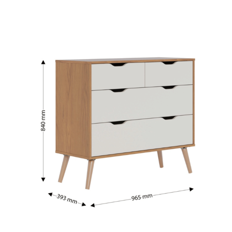 Moana Dresser - Chest Drawer: Modern Design, Spacious Storage, and Durable Construction for an Elegant Bedroom.